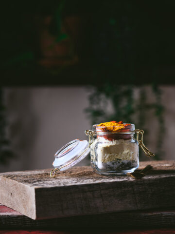 This is a picture of homemade tikka masala seasoning in a mason jar