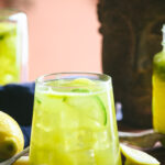 This is a picture of pineapple cucumber ginger detox juice